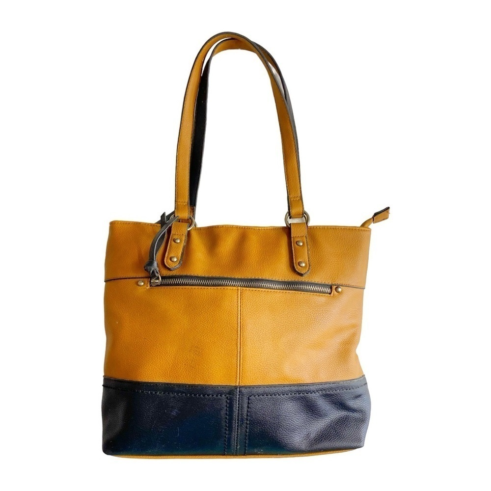 Dark Navy & Tan Tote Purse​
